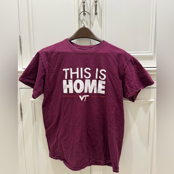 Gildan Tops - Virginia Tech “This Is Home” Maroon T-Shirt Size M | Gildan Heavy Cotton